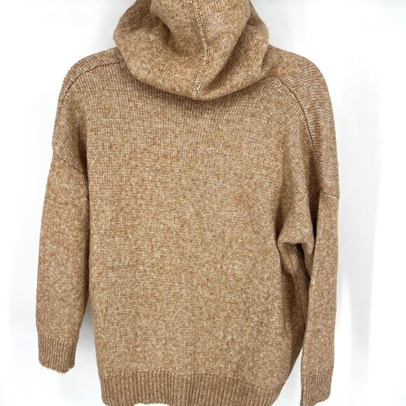 Banana Republic Womens Open Front Hoodie Cardigan Sweater NWT Size L Tan - Picture 3 of 10